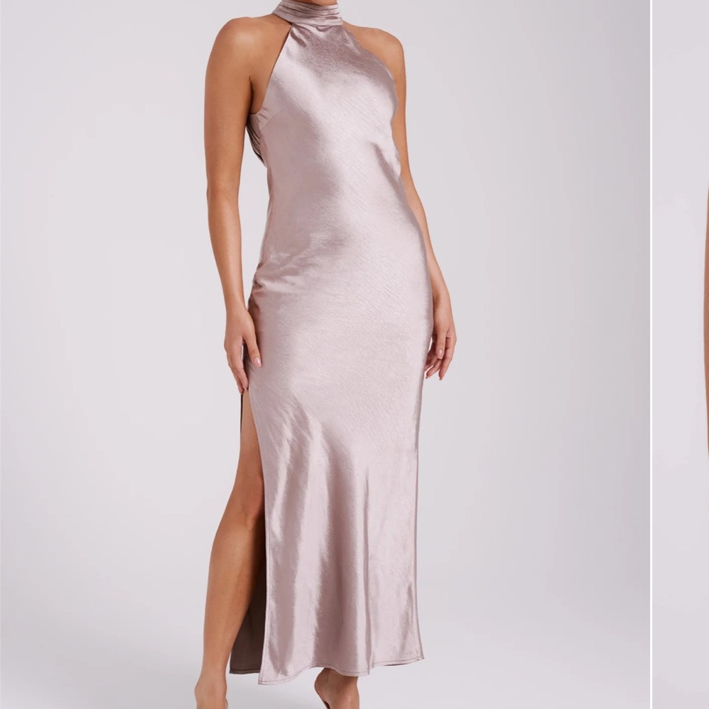 Meshki Satin Drape Maxi Dress